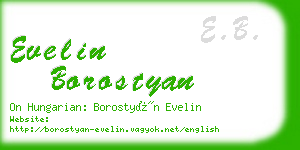 evelin borostyan business card